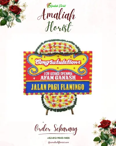 Bunga Papan Congratulation di Hotel Aquarius Boutique Palangkaraya